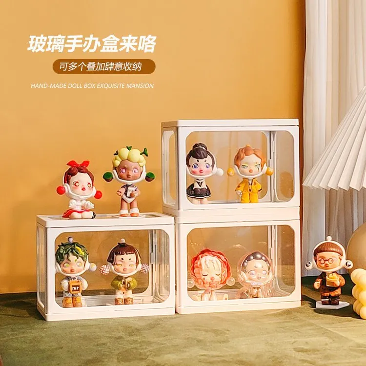 新款泡泡玛特收纳盒可拆手办收纳盒客厅收纳盒开柜式收纳盒多层