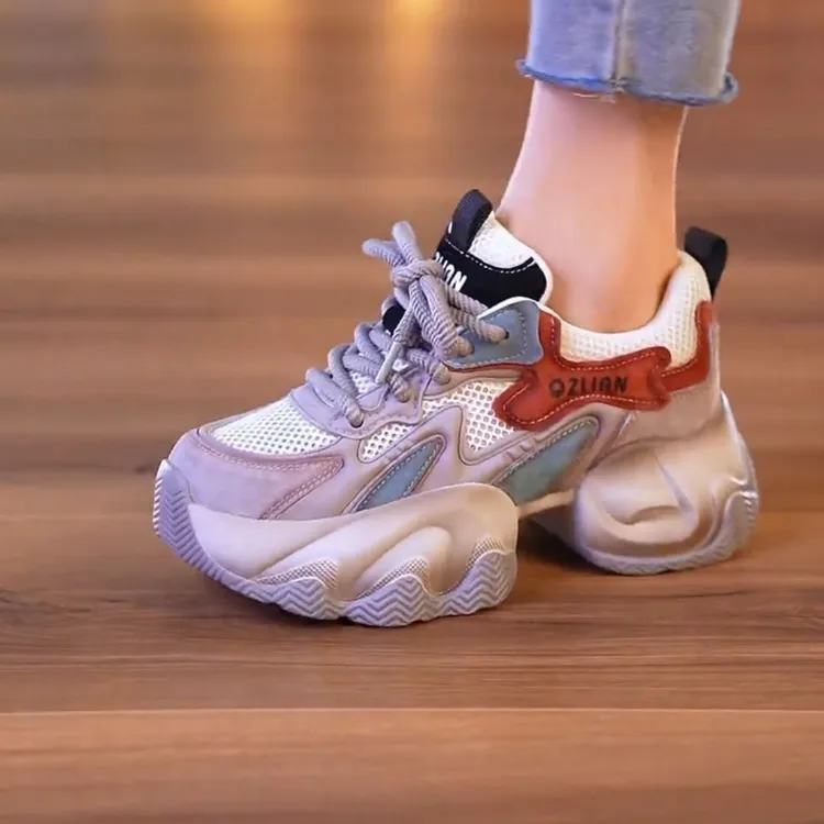 增高6cm2024新款时尚潮流百搭厚底夏季运动鞋女鞋