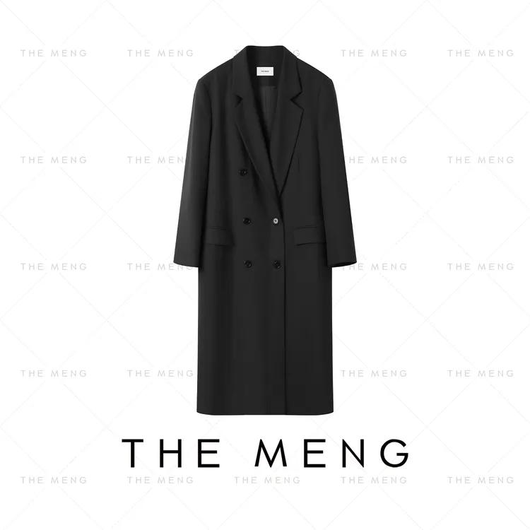 THE MENG【大女主】极细美丽诺精纺绵羊毛极简西装大衣#M243C0031
