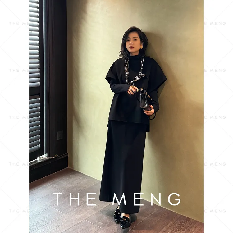 THE MENG【共鸣】阿拉善山羊绒高支绵羊毛背心#M244K0011