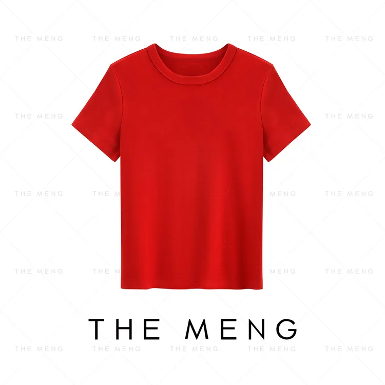THE MENG【红颜】毛衣针织衫贴身舒适精致红短袖新打底衫#M234C033