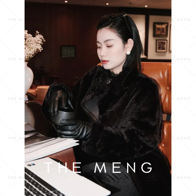 THE MENG【王牌】Lacon拉贡胎羊皮毛一体皮草#M244M0049+M253M0908