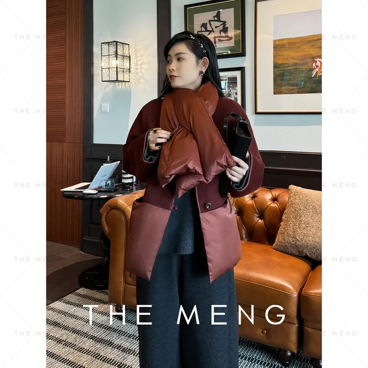 THE MENG【卡曼】高克重阿拉善羊绒初剪绵羊毛毛呢大衣#M243N0063