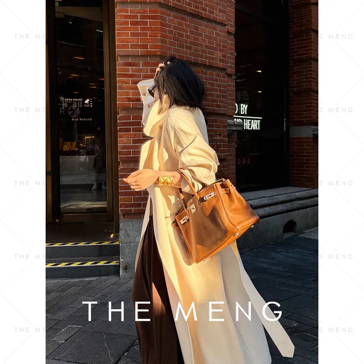 THE MENG【入秋】气质时尚高奢设计师通勤长款风衣#M243L0013