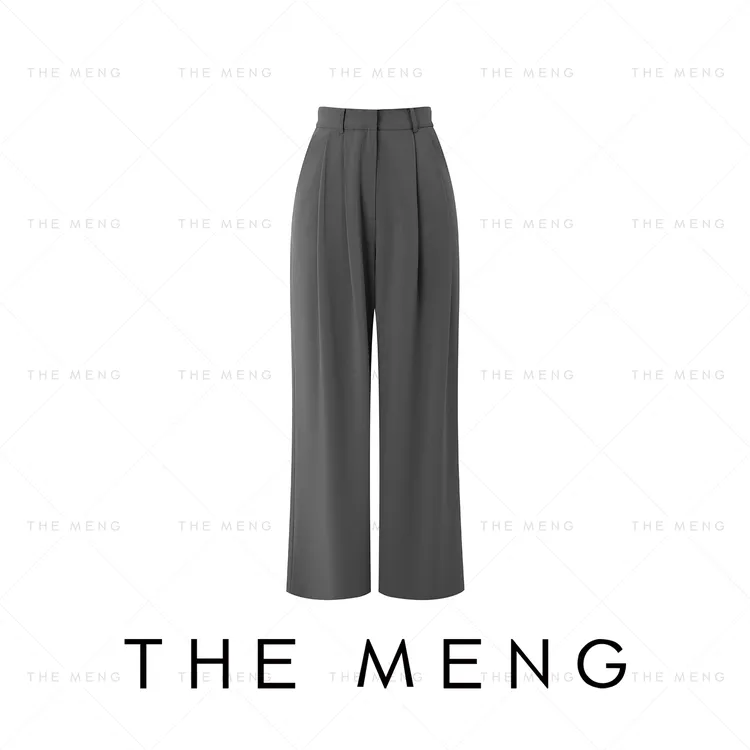 THE MENG【腿精】设计感TR垂坠有型显瘦宽松休闲西裤#KZ5208