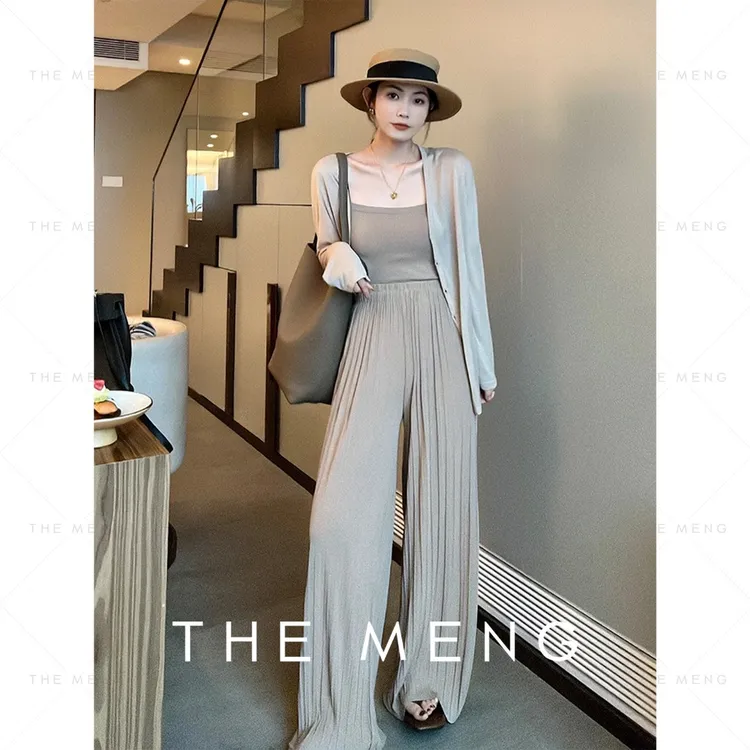 THE MENG【夏日必备】气质百搭薄款休闲针织开衫透气纯色#SL6285