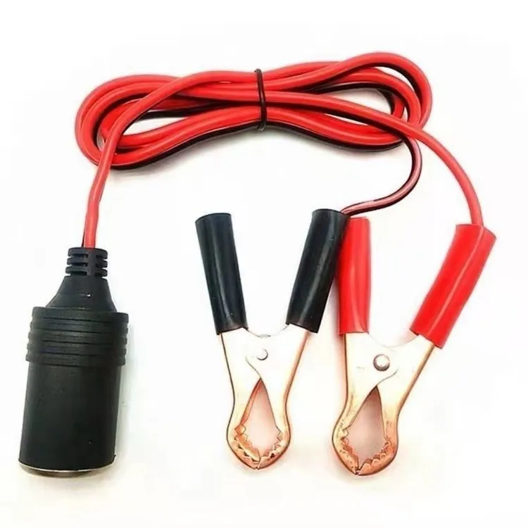 大功率载点烟器12V24v点烟器夹子母头母座头带太阳能电瓶断电开关