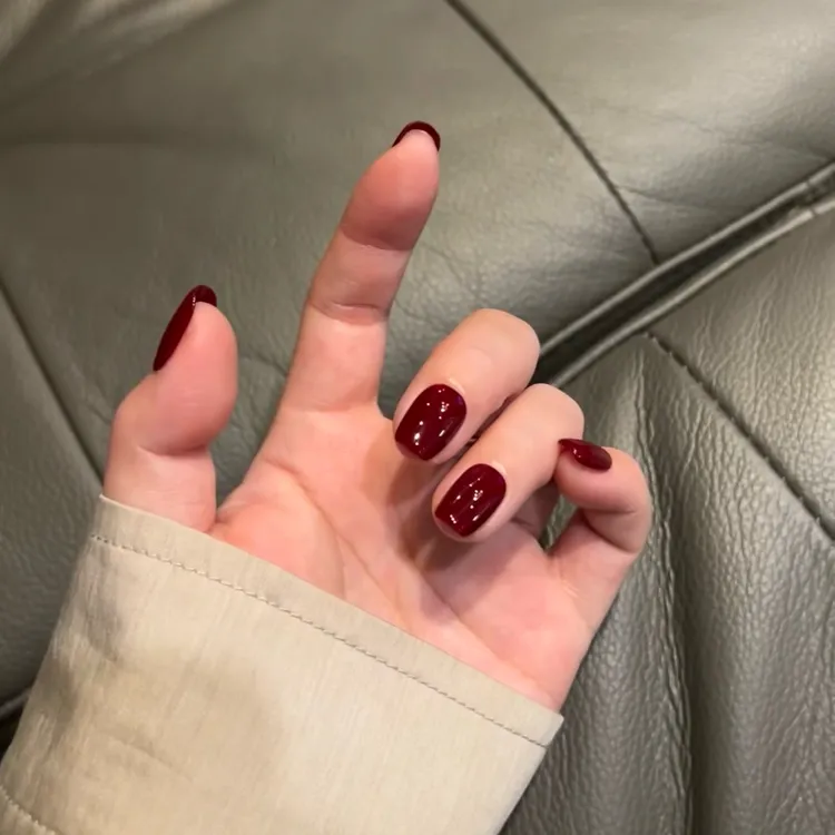 【安哥拉红】高颜值纯手工穿戴甲安哥拉红纯色新款高级感显白美甲