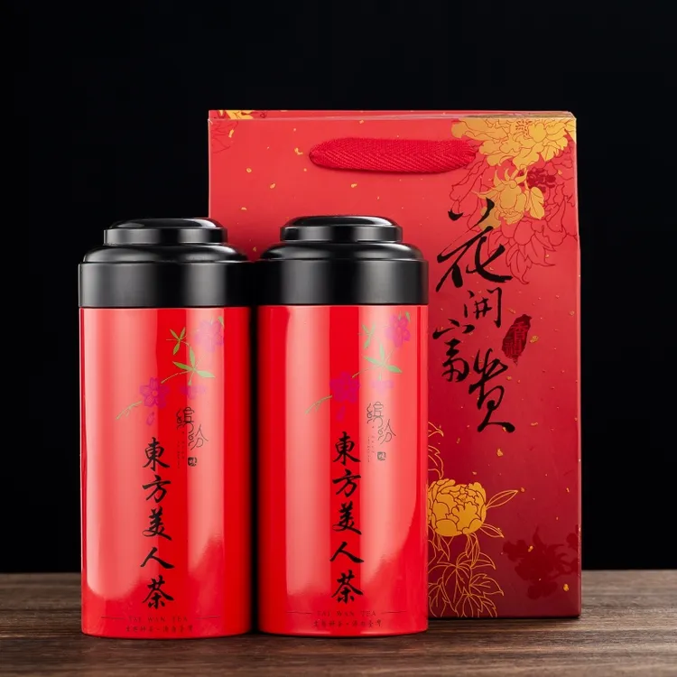 台湾新竹东方美人茶叶进口白毫乌龙礼盒装蜜香红茶膨风高山茶特级