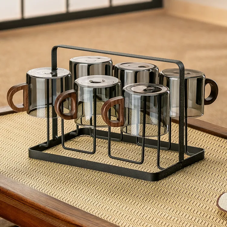 中式高档玻璃品茗小茶杯主人杯功夫茶杯套装6只精致喝茶杯子茶具