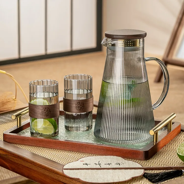 中式客厅冷水壶耐高温家用高级感凉水壶大容量冷泡凉茶壶果汁扎壶