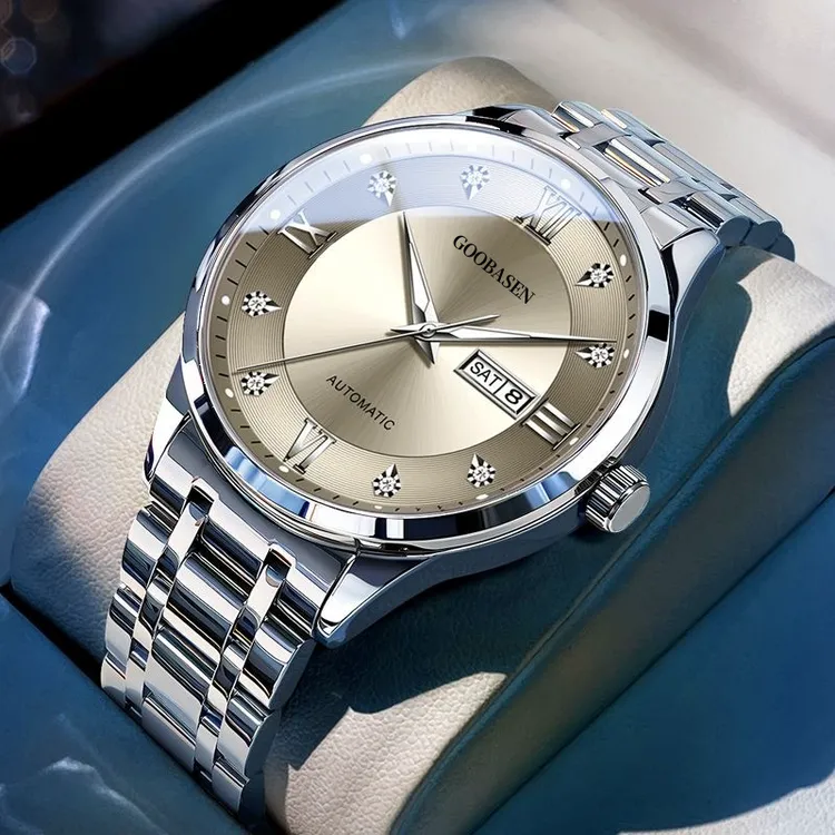 原装正品瑞士新款全自动机械表男款手表商务休闲夜光防水进口名表