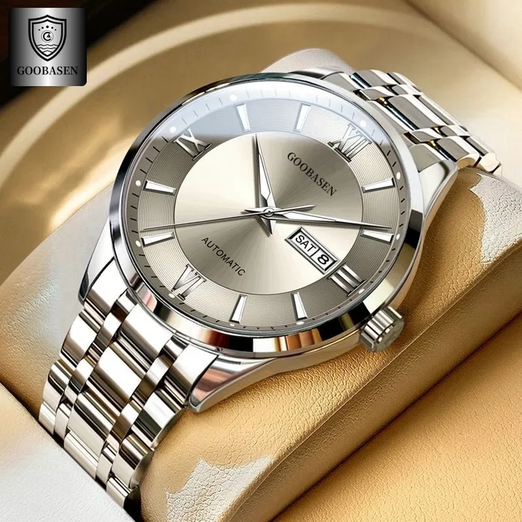 GOOBASEN/古柏森男士手表全自动机械表时尚高档防水夜光名表男