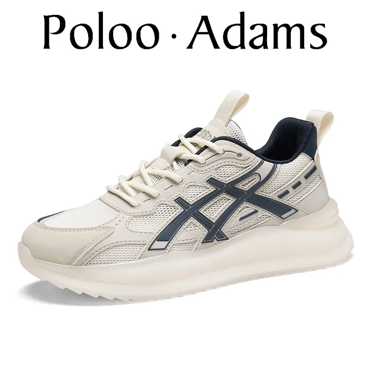 [POLOO ADAMS]夏季休闲运动鞋轻奢透气旅游鞋潮流百搭男士网面鞋