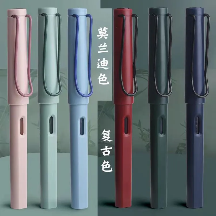 包尖钢笔学生成人替换3.4口径墨囊吸墨两用正姿练字钢笔0.5mm