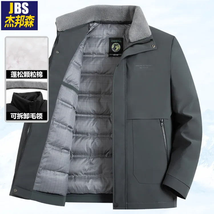 爸爸冬装外套中年男士保暖棉服中老年冬季小棉袄父亲加厚短款棉衣