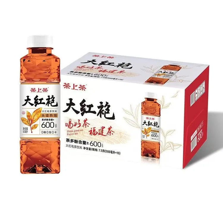 8月产盼盼无糖大红袍500ml*15瓶夏季清爽解腻茶饮整箱批发茶上茶