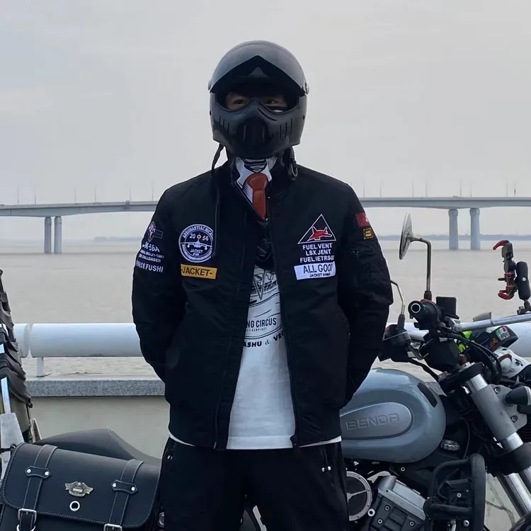 秋冬情侣防风防泼水机车飞行员夹克棉服刺绣棒球服大码棉服外套男