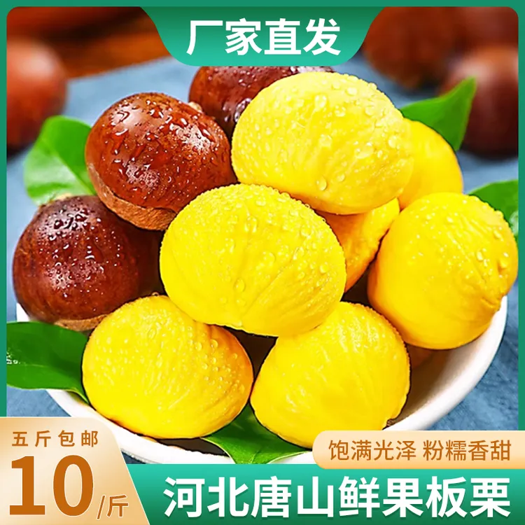 粉糯香甜当季新鲜板栗皮薄肉厚生吃熟吃都可