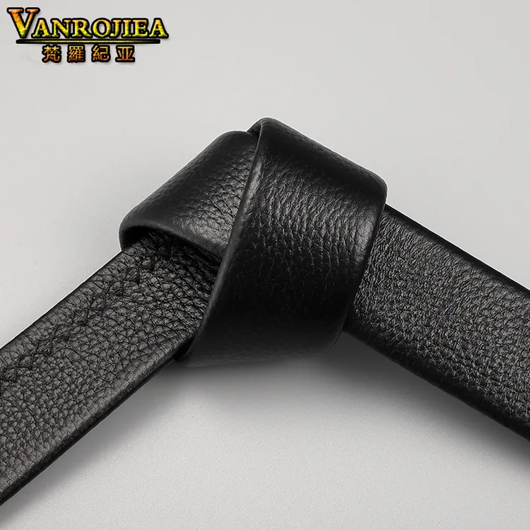 2024头层纯牛皮皮带男士真皮不带头自动扣无头高档腰带条无扣针扣