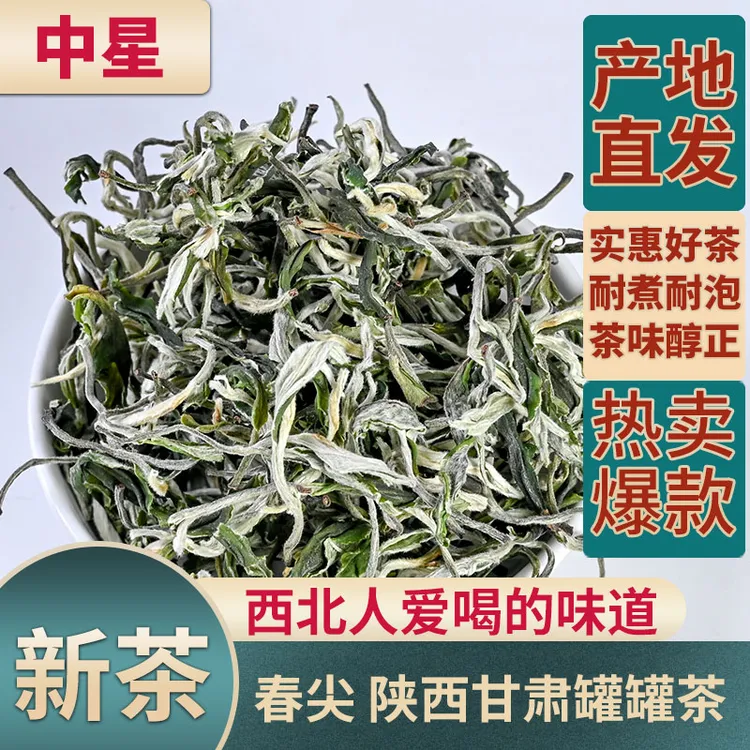 2025新茶春尖茶西北陕西甘肃天水罐罐茶云南春尖绿茶清香一斤袋装