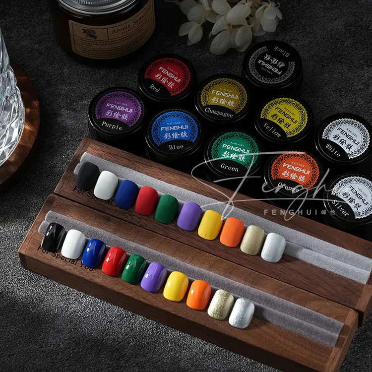 新款美甲学院套装彩绘胶丝滑一笔上色罐装绘画胶甲油胶浓稠易上色