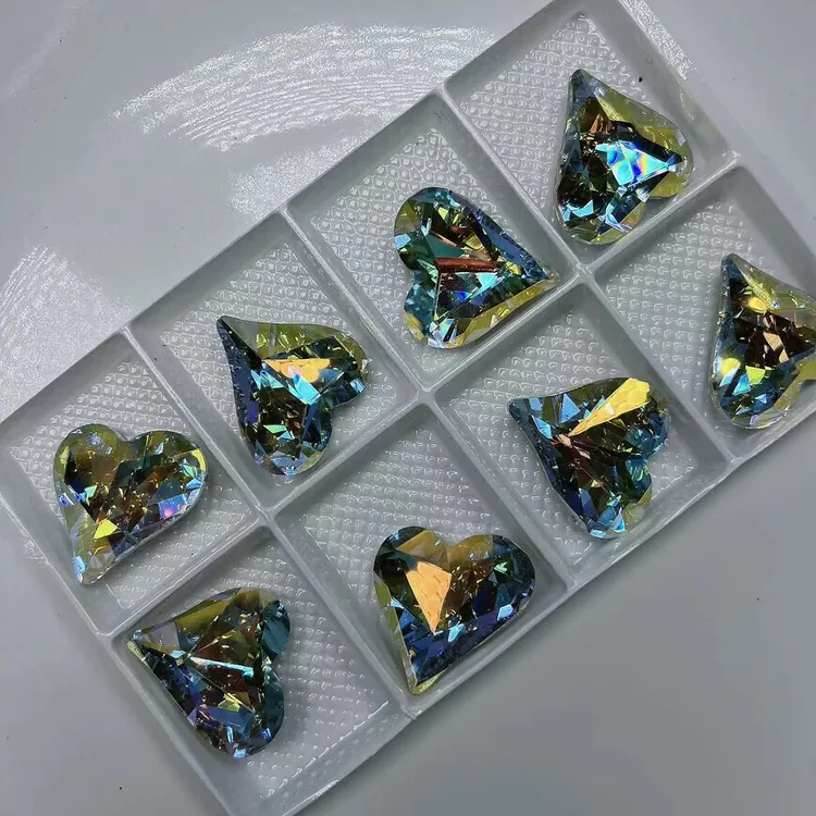 （饰颜）歪心爷爷25*28大歪心高档水晶异形奢华爆闪流行DIY手工