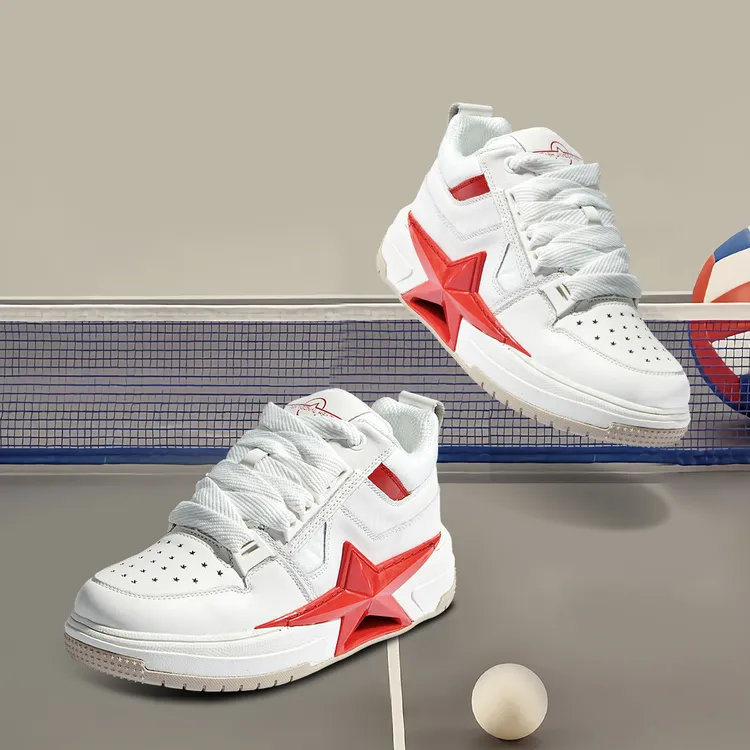 五角心明星同款小白鞋增高情侣鞋原创潮流耐磨高帮缓震星星鞋商品图