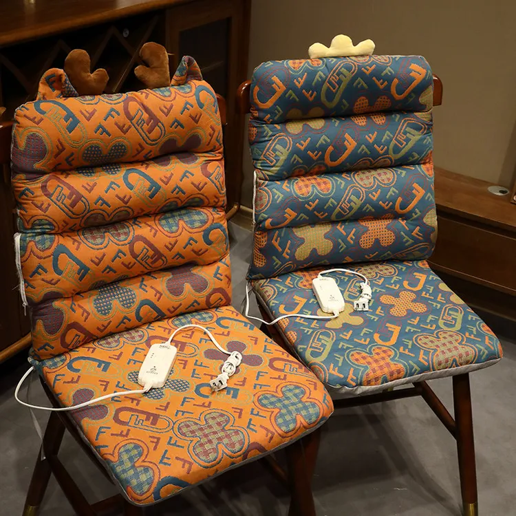 冬季加热坐垫屁垫靠背一体办公室久坐单人座椅垫宿舍学生加厚垫子