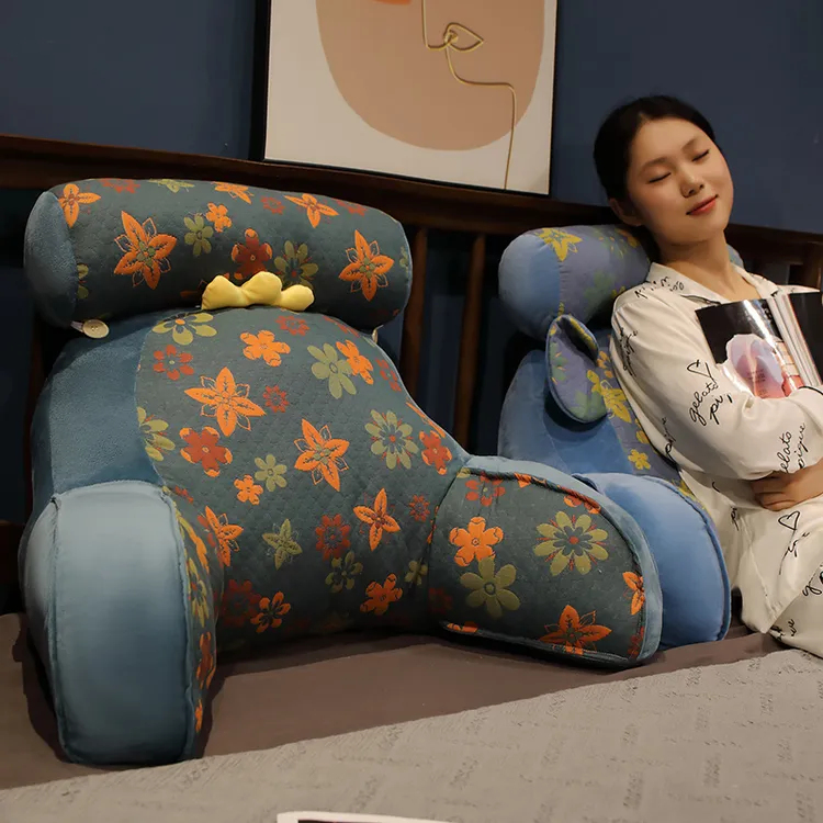 三层纱靠垫宿舍护颈护腰靠枕大靠背沙发靠枕床头靠枕大靠垫