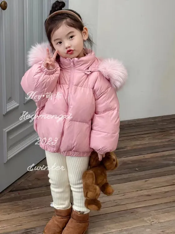 女宝羽绒服~90白鸭绒（跑绒包退）带检测报告证书女童保暖冬季洋气