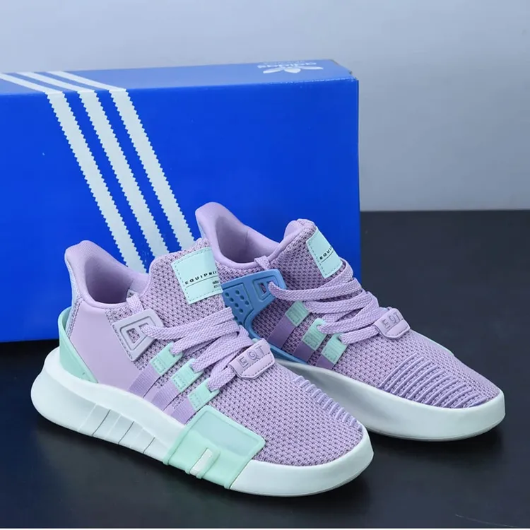 Adidas阿迪达斯三叶草女EQT香芋紫春夏时尚透气运动休闲鞋FZ0216