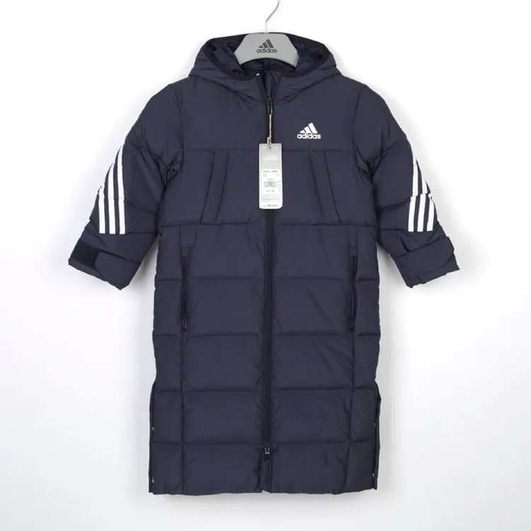 Adidas 阿迪达斯中大童户外运动休闲防风保暖长款羽绒服H45041