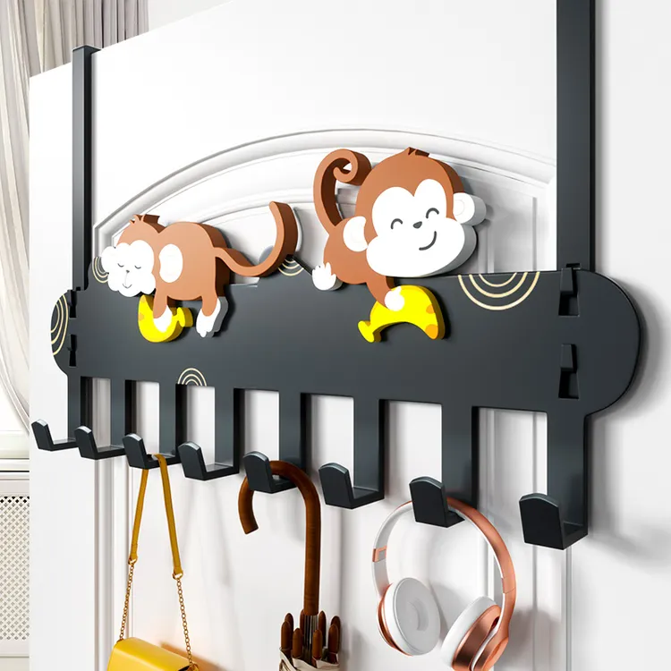 门后挂钩免打孔门上挂衣架卧室门背后挂架衣服墙上壁挂收纳置物架