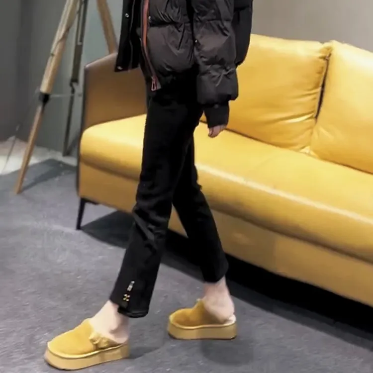 梨形身材微胖穿搭大码九分直筒烟管牛仔裤子女士春秋新款百搭显瘦