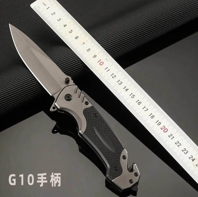 户外多用途求生战术刀G10野营折刀家用水果刀折刀便携口袋防身刀