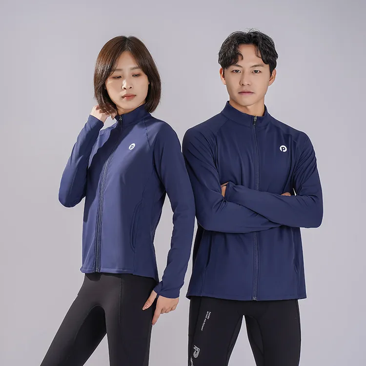派晨【速跑】男女同款户外跑步运动加绒保暖修身弹力拉链开衫外套