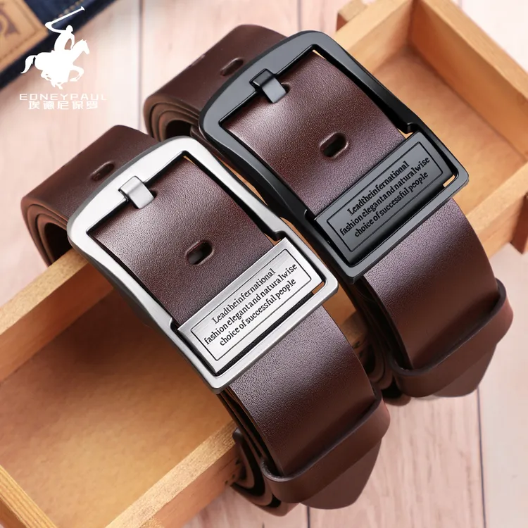 2025男士双面针扣高档腰带百搭商务时尚男士休闲皮带潮流裤腰带