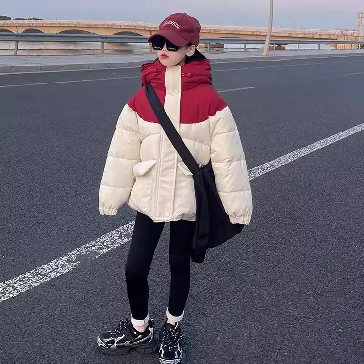 女童冬季棉衣外套2024新款儿童棉服2024新款女孩棉袄加厚中大童潮