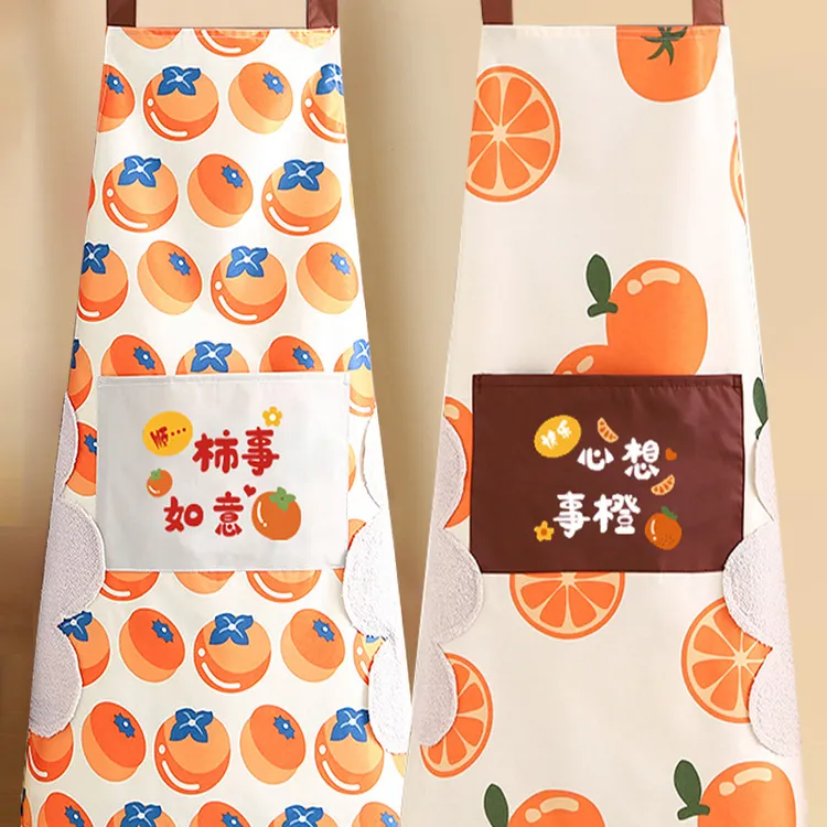 围裙新年新款家用厨房防水防油做饭工作服女围腰餐饮专用网红冬季