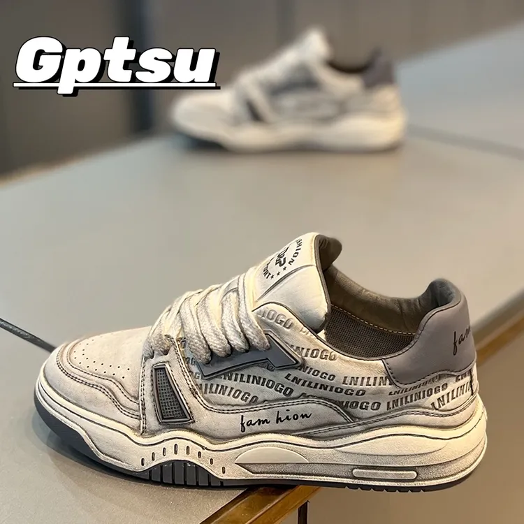 GPTSu秋冬男鞋新款时尚复古百搭运动休闲鞋低帮透气阿甘鞋男