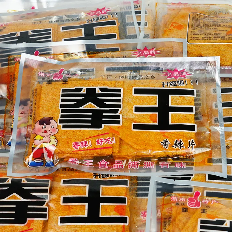 湖南平江特产拳王飘飘香麻辣豆皮片108g大辣片儿时怀旧零食包邮