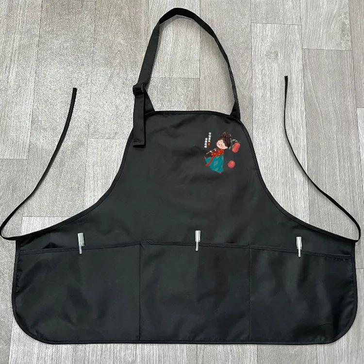 短款围裙防水防油厨房专用网红餐饮奶茶店上班工作服做饭logo印字