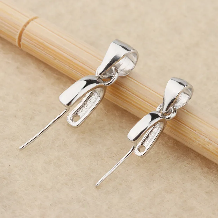 925银银制品 4.5mm内925银瓜子扣直孔银扣头百搭挂坠扣配件时尚