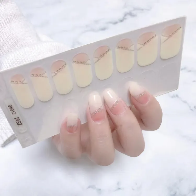 【Z-048】白月光法式*16指*凝胶美甲贴