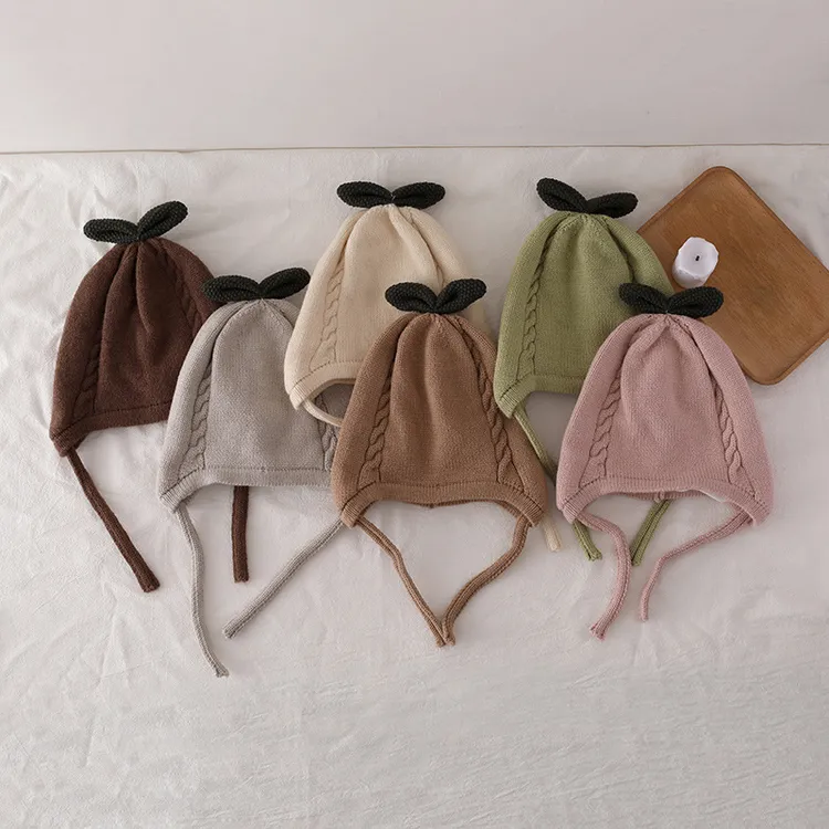 婴儿帽子秋冬款毛线帽可爱超萌宝宝针织护耳保暖冬季男童女宝韩版