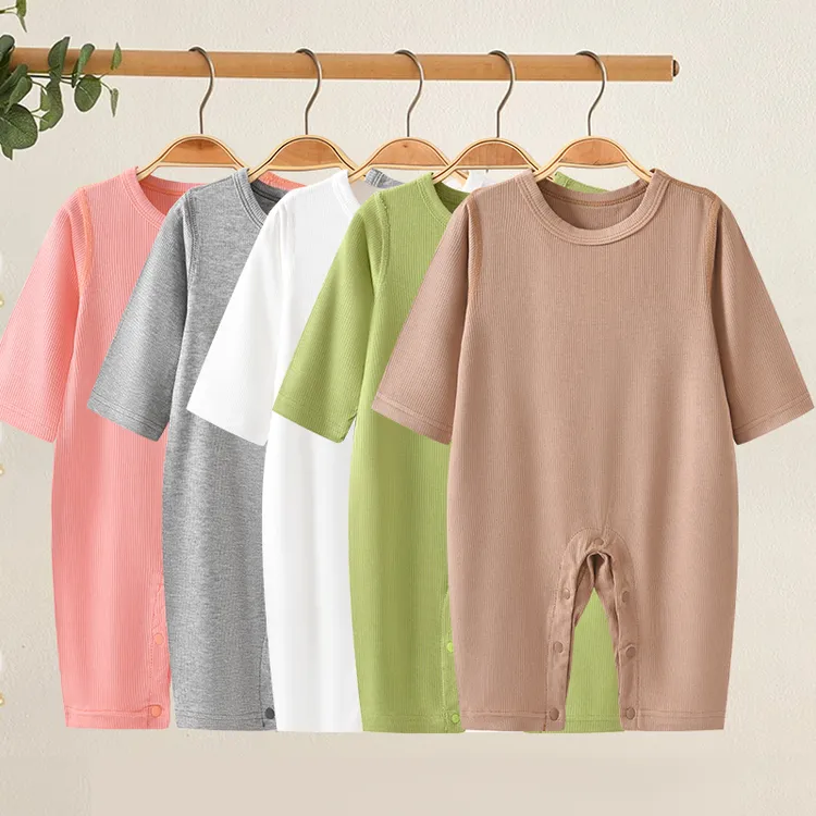 春秋代尔莫婴儿连体衣款弹力无骨宝宝衣服秋季长袖睡衣空调服秋装