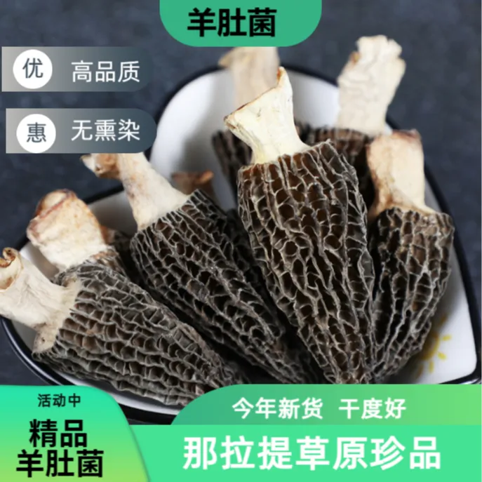 新疆地产羊肚菌山珍菌菇干货煲汤无熏染 无添加 营养鲜美