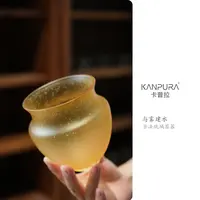 KANPURA/卡普拉古法琉璃与雾建水黄色手工家用茶道茶具建水