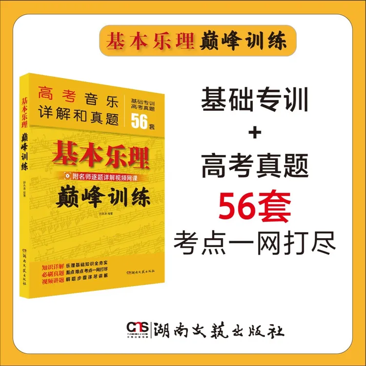 2023年新版基本乐理巅峰训练高考音乐详解和真题基础专训56套高考
